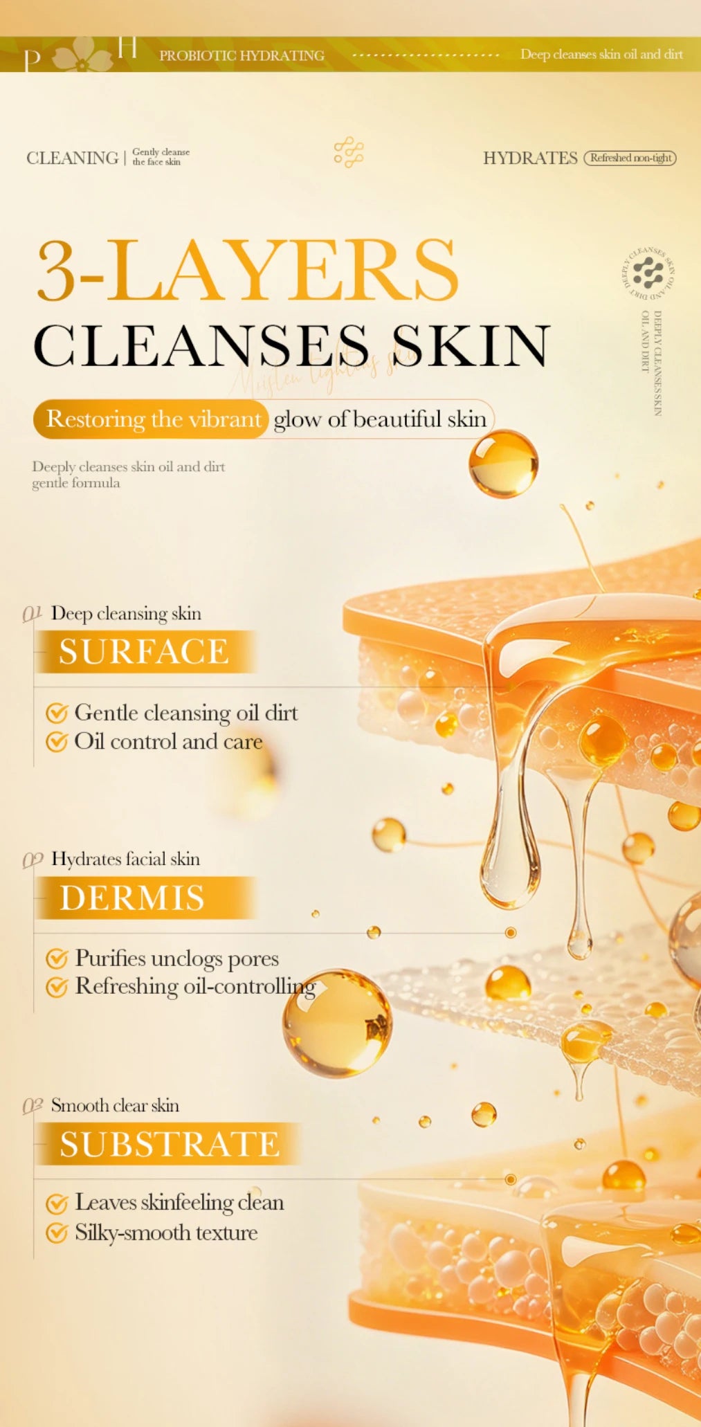 Vitamin C Turmeric Cleansing Milk Refreshing,  Soothing and Moisturizing Skin Plant Extract Warm Moisturizing Cleansing Milk