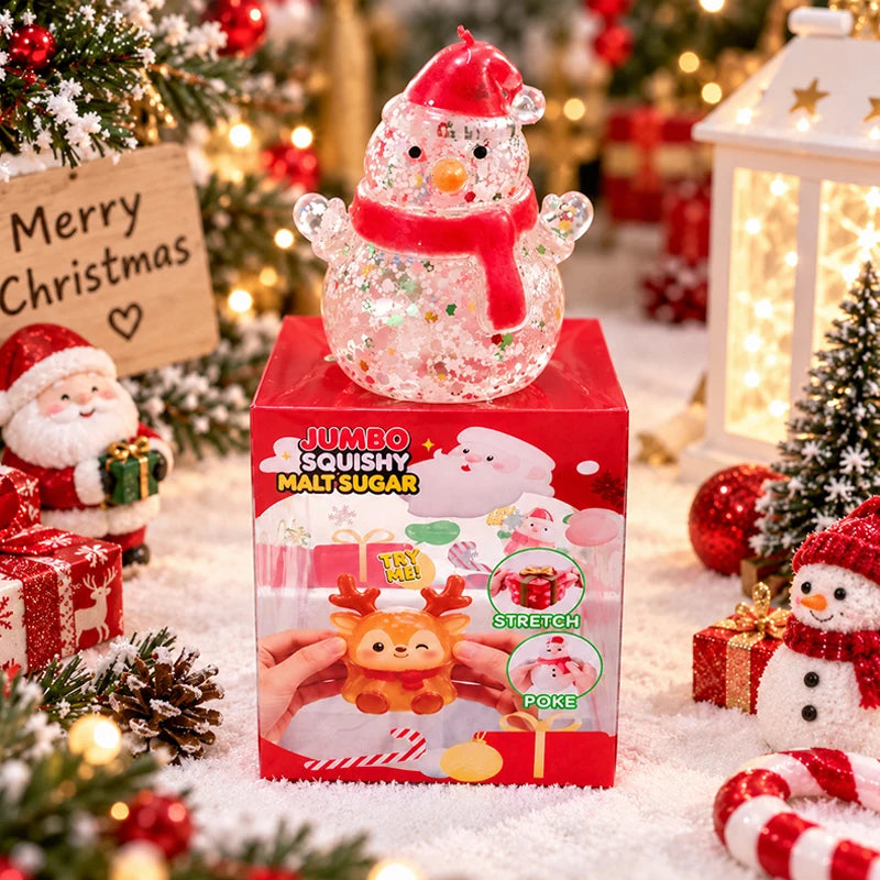 2026 Christmas Maltose Squishy Sequins Glitter Pumpkin Squeeze Balls Anti-stress Slow Rebound Pinch Toy Halloween Party Favors