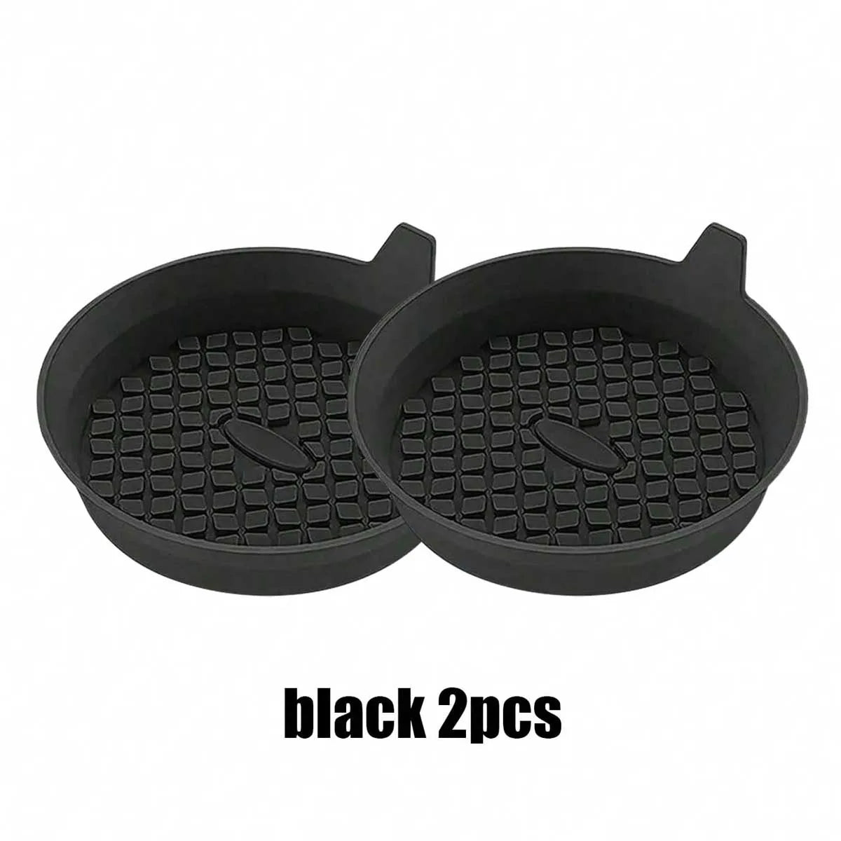 Car Coaster, Silicone Car Coaster - Universal Anti-Slip Recessed Car Interior Accessories - Car Cup Holder Plug-In Coaster