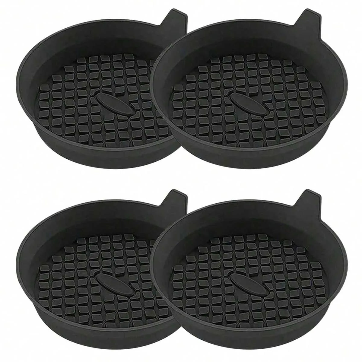 Car Coaster, Silicone Car Coaster - Universal Anti-Slip Recessed Car Interior Accessories - Car Cup Holder Plug-In Coaster