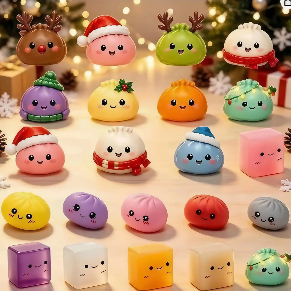 Christmas Squishy Advent Calendar 2026, Fidget Countdown Calendar Surprises Sensory Fidget for Adult Christmas Party Favors Gift