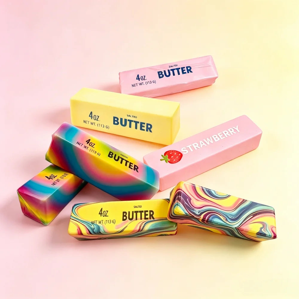 Butter Squishy Super Soft Food Squishy Toys Stress Relief Moist Squeeze Fidget Toy Butter Stick Chocolate Squish Toy Autism Gift