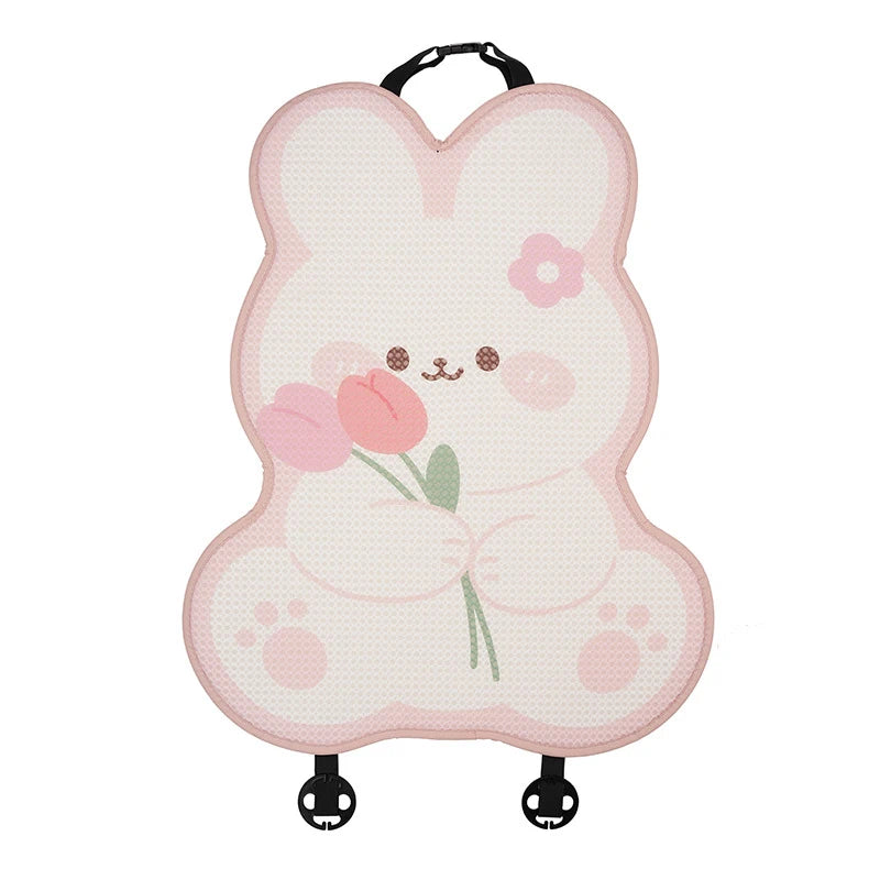 Cute Cartoon Women's Car Seat Cover Universal Auto Interior Accessories Fashion Anti Slip Breathable Girl Car Cushion Cover