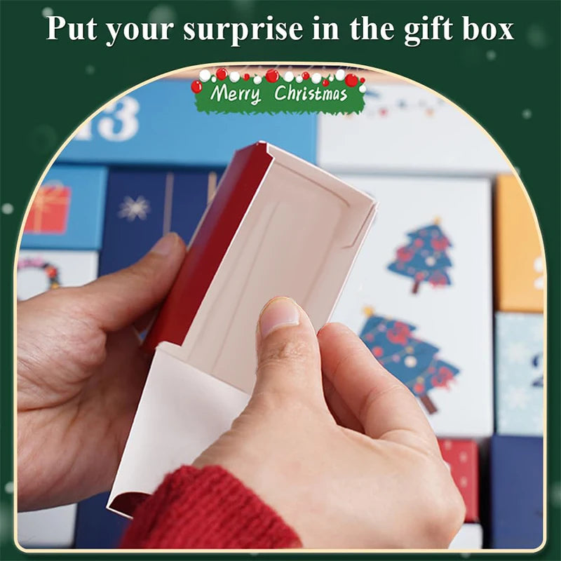 DIY Advent Calendar Christmas Countdown Calendars With 24 Cardboard Treasure Boxes Xmas Empty Countdown Calendar