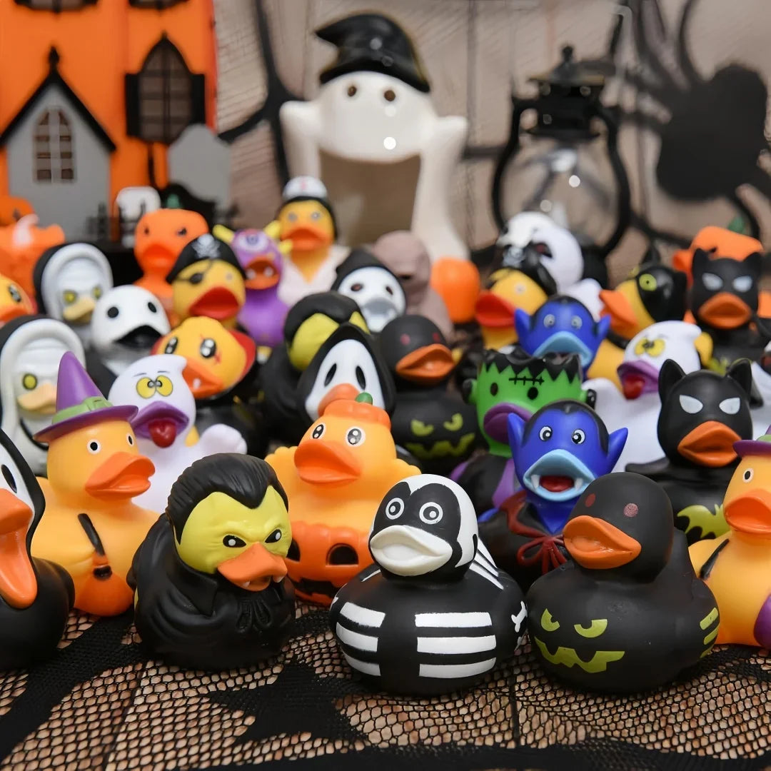 6/12/24 Pieces of Halloween Rubber Ducks, Halloween Character Set Rubber Ducks, Pumpkin Rubber Ducks, Christmas Decorations