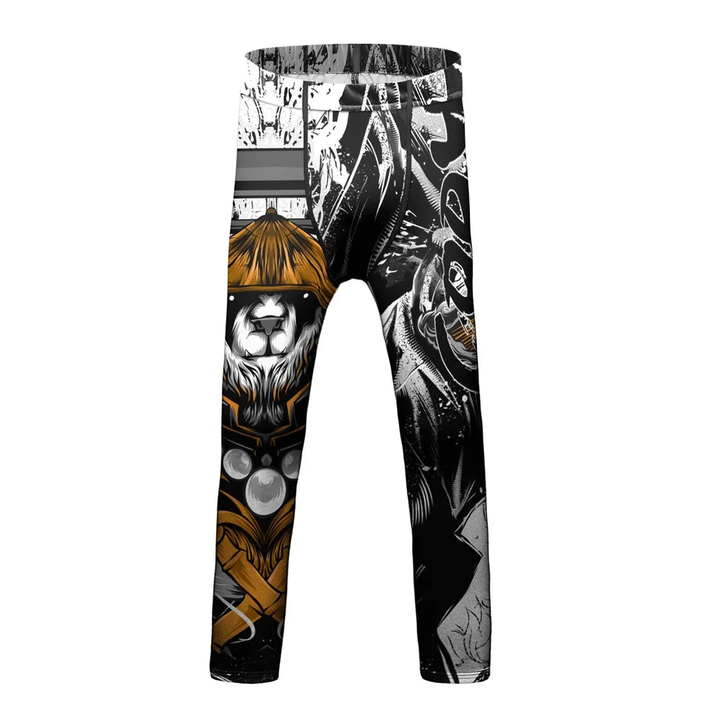Compression Jersey MMA BJJ Fashion Boys Sets Baby Girl Clothing Set Kids Shorts Sports Bear Sweatshirt Pants 4Pcs Suits Outfits