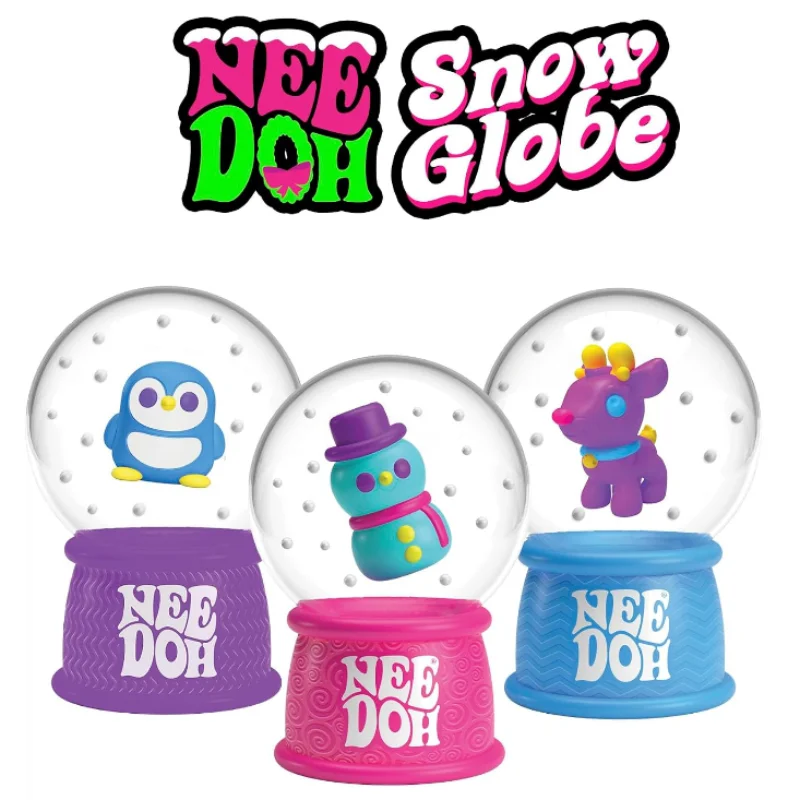 New NeeDoh Squish Flow Snow Globe Crunch Stress Relief Toy Squeeze Toy Nice Cube Sensory Toy for Adults Gifts