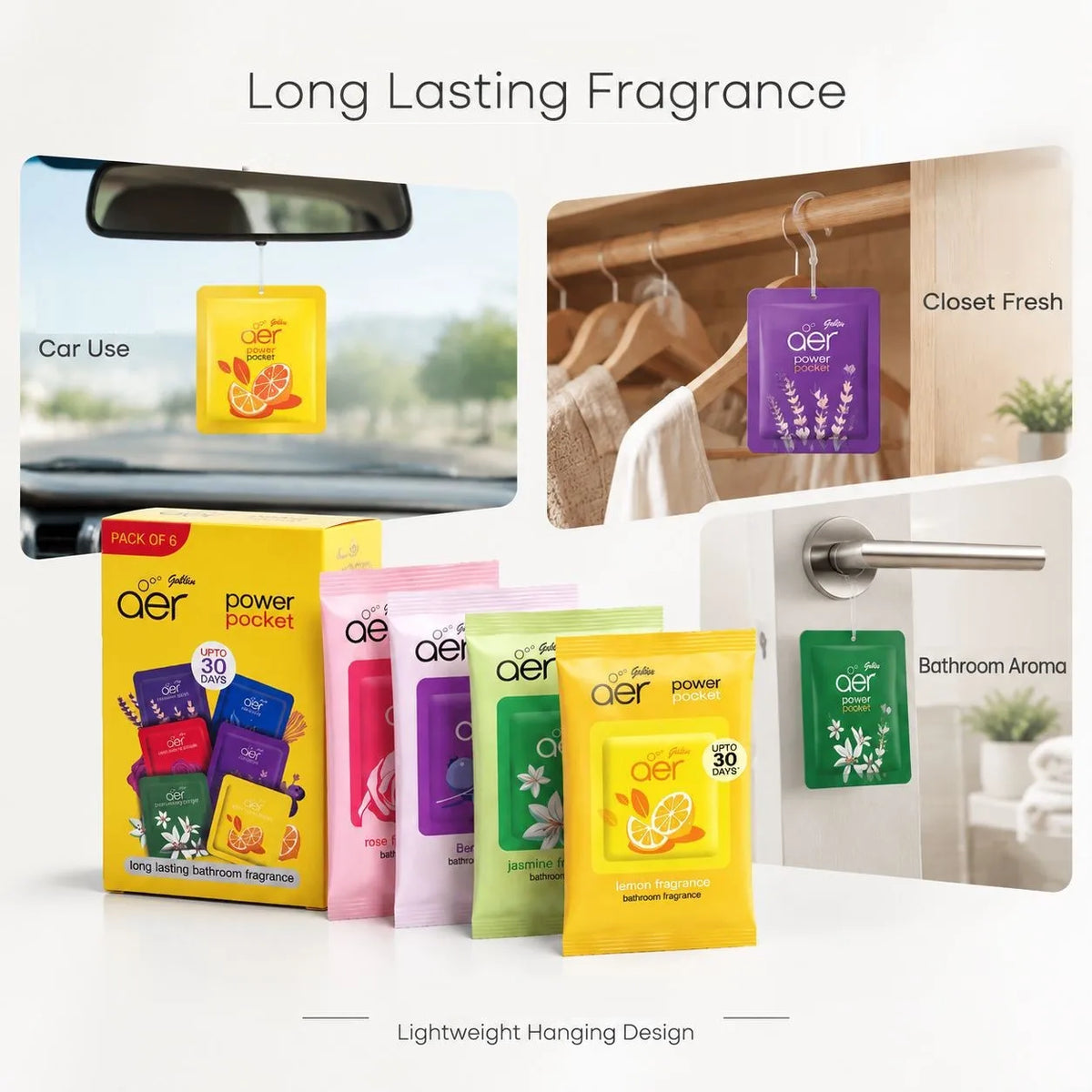 6pcs Scents Hanging Air Freshener No Alcohol Odor Eliminator For Household Wardrobe Livingroom Shoe Cabinet Bathroom Car Use