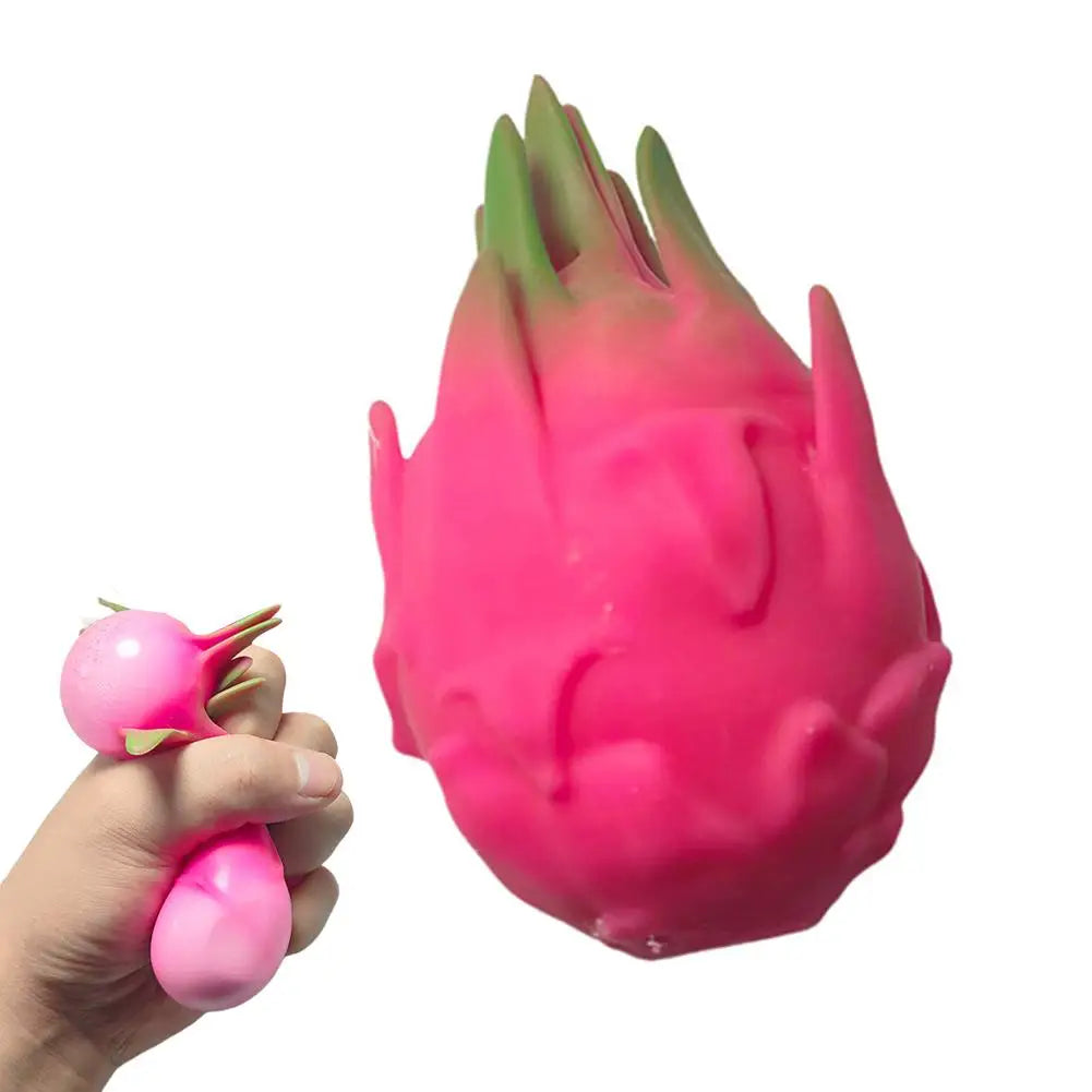 Dragon Fruit Squish bal geschenk Squishy Squeeze Stress Reliever Fidget sensorisch speelgoed Simulatie Fruit Food, Squeeze Balls