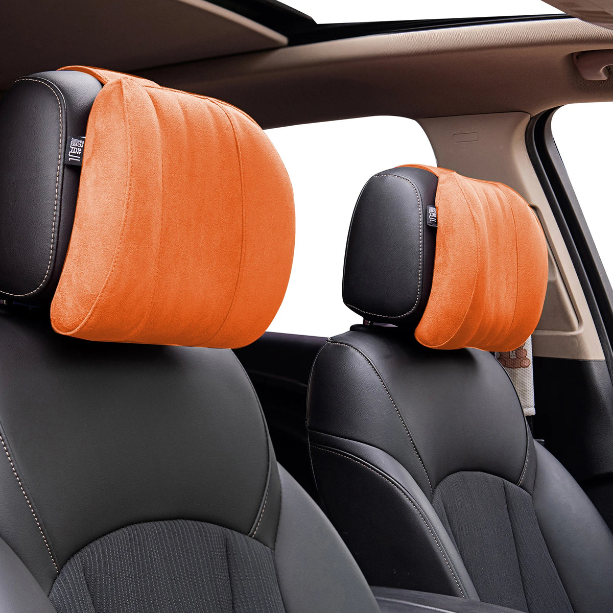 Forbell Car Headrest Pillow Suede Fabric Car Neck Pillow Car Seat Pillow Rest Headrest Memory Foam Headrest Car Accessories