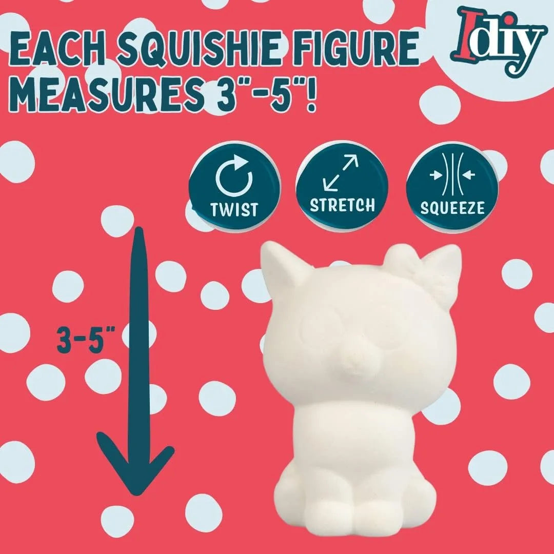 DIY Blank Squishy Toys,Slow Rise White Squishy Antistress Anxiety Anti Stress Relief Toys For Kids Children Painting ADHD Autism