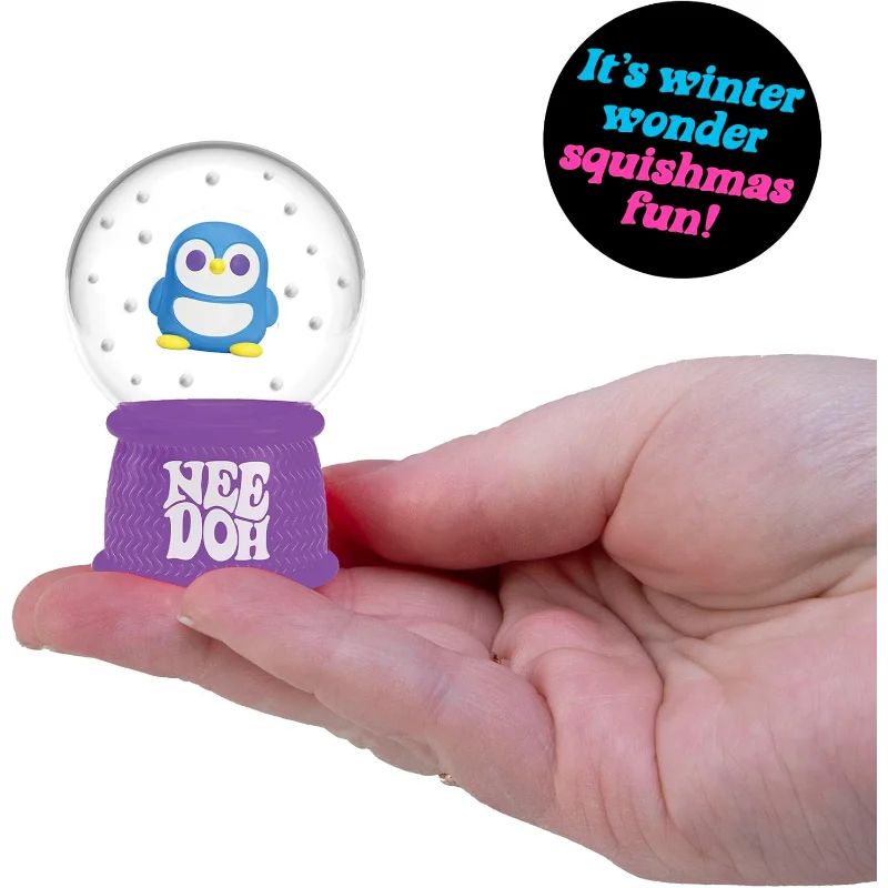 New NeeDoh Squish Flow Snow Globe Crunch Stress Relief Toy Squeeze Toy Nice Cube Sensory Toy for Adults Gifts