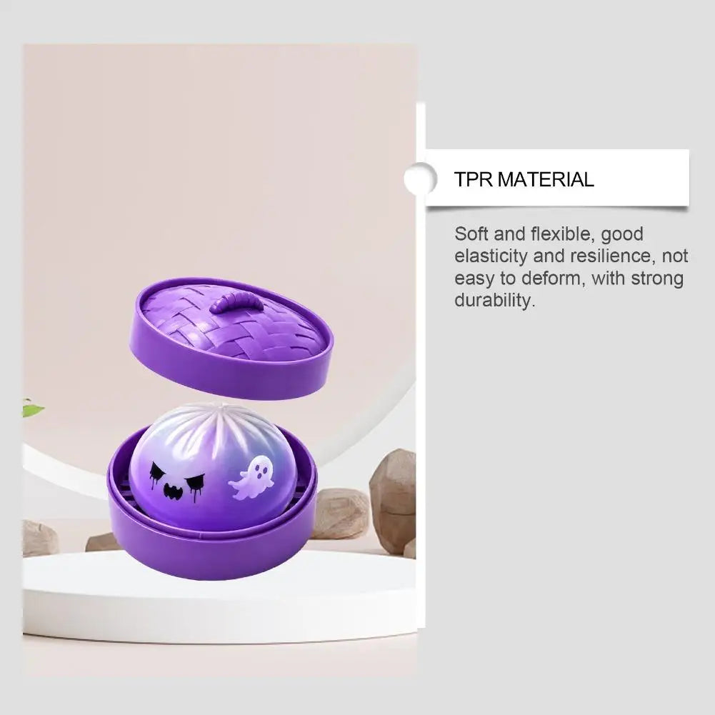 Halloween Dumpling Stress Toy Glitter Halloween Dumpling Pressure Dumpling Squishie Stress Relief Fidget Toy for Adults Gift