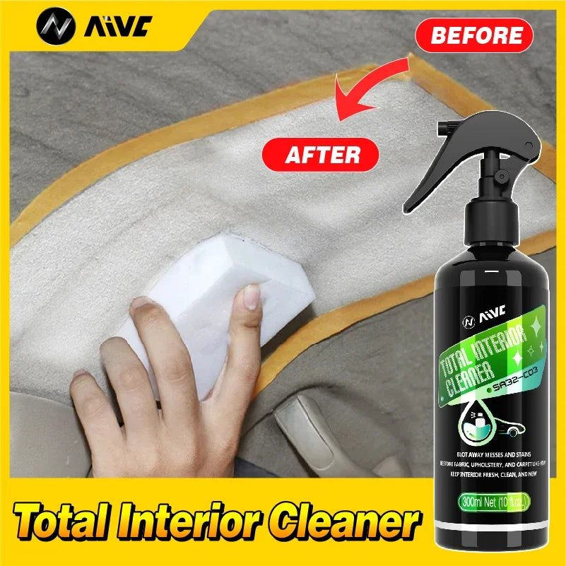 Car Foam Cleaner Interior Stain Removal Multifunctional Leather Seat Roof Fabric Cleaning Spray Maintenance Wash