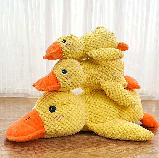 Squeaky Plush Duck Pet Toy