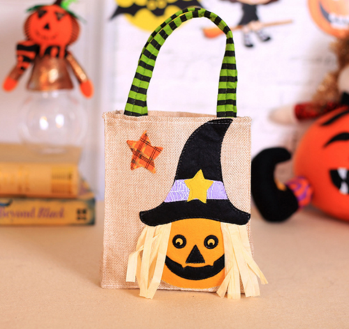 Halloween Decoration Trick or Treat Tote Candy Sacks Bags  for Kids